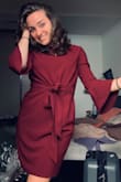 This dress fit perfectly and the material is quality. Shipping was perfect and the packaging was exquisite. The sleeves are adorable and not too long that they will drag. I plan on wearing this dress to work and on fancy dates with my boyfriend. It definitely can do both! - Emily D.