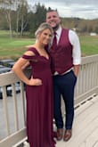 The dress looked soo good on! Cheap compared to other wedding party dresses and beautiful color! - Kristen M.