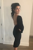 This dress is super elegant, wore it to a wedding and got compliments left and right. Felt sexy in this little black number. It's very comfortable with a little give in the fabric. Highly recommend! - Vanessa O.