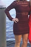Loved this dress! It would ride up a little bit while dancing and running around the wedding I attended, but it was super cute. I received a lot of compliments. I tried on those chicken cutlet bra cups but didn't work on my chest so I went braless! It worked out fine! Would recommend this lacey number any day! - Laura O.