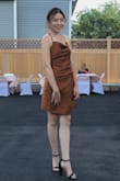 The dress is super stylish and hugs my body perfectly. The neck line has a bit of a weird fit but didn't bother me much. I did however liked how my hips looked wider. Also runs big since I'm usually a size small but I checked the models fit and I decided to go for the XS. - Selena S.
