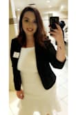 At first, I was afraid the XL may not fit, but it ended up being a perfect fit! I wore this to a client event so the length of the dress and the height of the neck worked perfectly! Very sophisticated and professional. I paired it with a black blazer and black pumps and received a TON of compliments. My only regret is I wish I would have taken a better picture. I might post another picture the next I wear it, and I will be wearing this dress as often as possible and I'll be ordering it every color. - Christina C.