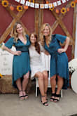 A little bit of fashion tape needed as for any wrap dress but overall comfortable and beautiful - my sister and I got the same dress but ordered a week apart so the dye lot was slightly different. Our body's are also very different and it was flattering on both so I highly recommend this dress to all. - Theresa S.