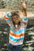 looove this sweater, it's perfect to brighten up your fall wardrobe! so comfy! fits perfect - Kelsey M.