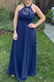 I received so many compliments when I was wearing this dress!!. It is elegant and sexy at the same same time. It shows just the right amount of skin without being too revealing. I wore this to a wedding and I was very comfortable the whole time. The material is very nice, it snuggles your body but it lets you move. One thing to keep in mind is that it runs a little long. So you may want to order it ahead of time of your event, so you can have it tailored. Other than that, it's true to size. - Sara G.