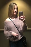 Having to constantly readjust an off the shoulder sweater can be annoying. But I wore this one with ease! I wore this to lounge around at my boyfriends house and was totally comfortable. I also wore it out on a cold fall night and was warm. It does rise up a lot and show your stomach when you raise your arms. But otherwise, perfect and sexy sweater. - Madison B.