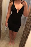 I really like this dress. The only downside for me is that it is a little deeper of a v in the front than I was expecting so I probably won't wear it for the original purpose I bought it (a work party). But I do love the way it fits, it is very flattering.  I do wish it had a clasp at the top of the zipper because I did have some problems with it coming unzipped just a little bit as I wore it but this isn't a huge deal. - Hayley J.