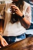 I actually got engaged in this shirt! I couldn't have worn a more perfect shirt. It was beautiful for all the pictures, and it was so flattering. I've worn it with jean shorts, and dress pants for work. I've gotten SO many compliments on it. - Gabrielle K.