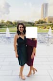 I have a pear shaped body so finding a dress that fits up top but is not too tight in the bum can be hard.  This dress was perfect!  The slit going up the middle gives the lower part of the dress a lot of room.  Overall, I thought the dress was very flattering and received a ton compliments! - Claire D.