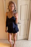 This is my first Lulu's review and I have to say, this silk pajama outfit is something I look forward to wearing when I get home from work. I'm usually a size Small for Lulus but the top does get loose so I would get an XS next time. However, I'm not complaining at all since I only wear this at home. If this is something you've been eyeing at a few times, I highly recommend the purchase. It's on the pricier side, especially for sleepwear, but it's worth it since I wear it almost every night. - Julian L.