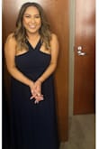 I loved this dress for my friends wedding, I had to go up a size for my chest area other it fit perfectly. - Nancy D.