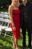 Really love the dress! The red looks stunning! I got a ton of compliments at the wedding I attended! - Sydney W.