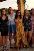 Got this for my daughter for homecoming and boy was it a stunner.  Fit great and was flirty yet modest! Loved the flowy feel and the little train behind. We ended up pinning it up so she would trip but overall super lovely. - Jasmine L.