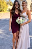 I am in love with this dress! I also have it in the light pink and both colors are super flattering! I received so many compliments on this dress at my cousin's wedding. I can't wait to wear it again! I tell all my friends about this dress! - Jordan S.