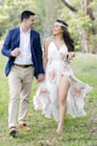 I used this dress for my engagement pictures and fell in love with it!!! I'm 5'0" tall so I'm used to having maxi dresses hemmed at the bottom. Everywhere else it fits perfect. The quality is amazing. The pictures shown make it seem like the slit is easily shown, but it's not. You have to make an effort to stick your leg out so the slit is shown. So if you're worried about the slit you can still wear this dress, slit is hidden. - Bree P.