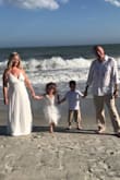This dress was absolutely perfect for my beach wedding. The top was a little more loose than I expected, but worked just fine. The bottom moved like a dream as I walked down the pier and onto the beach. I would definitely recommend for an easy wedding look. Loved it! Lots of compliments. - Tammy M.