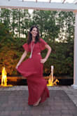 So many compliments it's truly uncountable - and everyone loved the red and wants to borrow this dress next.  It's flirty and sexy and yet tasteful at the same time. The open back with exposed silver zipper and sheer overlay with shirt front is perfection / loved that I could wear a regular bra - this dress has it all - it's a 10 and I felt like a million all night! - Janis N.