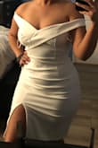 I purchased this for my rehearsal dinner. I love it! I just have to lose a little more weight in my tummy area and it will be perfect! :)  love the back! - Merita H.