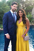 Bought this dress for my friends wedding in a size L. The dress runs slightly large and has large under arm cuts but tightening the straps all the way is a quick fix. - Sruthi M.