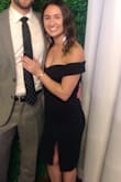 I wore this to a wedding and I received so many compliments on it! It fit perfectly and the fabric was very comfortable. I was worried the straps were going to fall down and have to pull up the dress all night so it wouldn't sag down but it stayed in place and the straps did as well. - Jordan R.