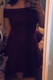 I wore this dress to my high school graduation and it was beautiful! It was a tiny bit snug but not uncomfortable to the point that it bothered me. The material was a lot better but also a lot thicker and heavier than I expected. I had to fix the off the shoulder part a bit but that's to be expected with off the shoulder dresses.  Besides that, it was a beautiful dress that I felt good in and was happy with!! And I would def buy again in a diff color and maybe size. - Skylar B.