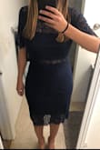 I wore this to a wedding and received so many compliments. I was a little nervous about the gap between my chest and stomach, but it showed the perfect amount of skin. Overall, beautiful dress. - Allie G.
