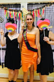I bought this dress for my 30th birthday party. I got a lot of compliments and loved the bright color. It fit pretty true to size. My only complaint was that it bunched up a lot around my waist. - Kelly B.