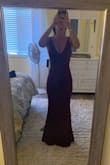 This dress is so pretty! It has thick material and very flattering. The length is perfect for me so I will not have to alter. - Kristin H.