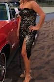 This dress was so comfortable & has some stretch for a nice fit. More importantly, I got several compliments on it. My date loved it! I love that it has a vintage vibe to it! - Kellie S.