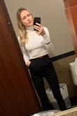 These trousers are a wonderful addition to any office wardrobe! They are TRULY high waisted which is super flattering and they also give enough room in the crotch so you can move comfortably without anything riding up. I love these pants so much I bought them in 3 colors! The fabric is NOT stretchy so don't expect them to give you any slack! - Kait M.