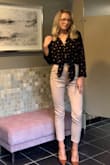 These trousers are a wonderful addition to any office wardrobe! They are TRULY high waisted which is super flattering and they also give enough room in the crotch so you can move comfortably without anything riding up. I love these pants so much I bought them in 3 colors! The fabric is NOT stretchy so don't expect them to give you any slack! - Kait M.