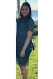Very flattering. Fits true to size. Great length where you don't need to be adjusting throughout the night. - CHRISTINA M.