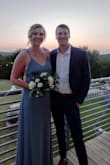 This was the perfect bridesmaid dress for my littles wedding. I was torn between ordering a medium and a large but when I was ready to order there was only a large left! It was a little too big but nothing dress tape and a little tightening of the straps couldn't fix! The back is beautiful and simple. I would definitely wear this again! - Emily A.