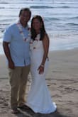 This dress was perfect for our wedding in Maui. It was much heavier material then I expected but it was a great quality. It was really long on me even with 2" heels but we made it work with a quick hem in the front and left a little train in the back. The top could have for me a little more snug, but otherwise very happy! - Jennifer A.