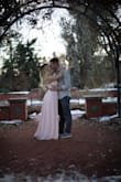 Fits nicely around the bust but super long. Was beautiful for engagement photos! - Alexandria S.