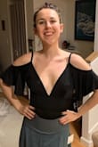 I love how this fits! I was a little worried about the plunging neckline, but it's just tight enough that I feel secure. There are snaps so you don't have to take it completely off to go to the bathroom and it fits like a thong so no panty lines! - Rachel L.