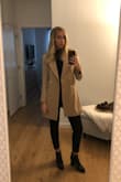 Love the fit of this jacket. Feels very sleek and more expensive than it is and dresses up your look. Only downside was it arrived very wrinkled and the fabric made it very difficult to press out. Still love it though! - Chelsea F.