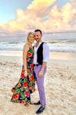 I went with most reviews and surprisingly went with the extra small. I ordered both extra small and small and found the small to have excess material in the back around my lower back area. Both sizes would have been fine honestly though. Wore to a beach wedding in Tulum. The holes in the front people mention weren't that obvious to me. - Carolyn G.