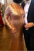 Although this is not a maternity dress it worked great for me 7 1/2 months pregnant. I also had to contact Lulus for a replacement dress as it arrived damaged. The customer service exceeded my expectations. I have a replacement shipped with no extra charge next day. I highly recommend this dress. - Hannah G.