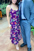 I absolutely love the color and pattern of this dress! Ordered it for a fall wedding! However, I'm 5'2", and the X-Small is still a little long and big around the waist. I'll probably have to get it tailored. - Haley C.