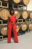 I got this jumpsuit for a wedding I attending. I received a lot of compliments wearing it. People asked where I got it and Lulu's is my go to when it comes to functions I attend. I recommended Lulu's to every girl that asked me about the jumpsuit. It's not as red as I thought it would be but it still turned out perfect. Love love love!!! - Nangamso M.