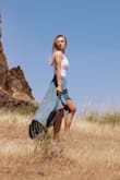 I loved this skirt. But if you want something highwaisted, size down.
It's flowing and soft. - Brenna M.