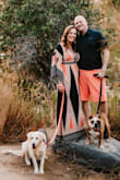 I ordered this dress for family photos and it did not disappoint! I am in love with it and my husband and friends all have it rave reviews as well. I normally wear a size 12 and I found the large was a tad snug on my midsection (which is where I carry my weight) so I sized up to an XL and it fit perfect. - Briana D.