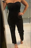 I love this romper! It fits great and even has pockets lol! You could dress it up with heels or dress it down with flats. - Mellow L.
