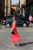 I wore this dress in italy and loved it! The only thing was that from wearing a crossbody all day, the dress fabric started to pill by the end of the day. Otherwise it's a nice dress and nice hemline - Jessica K.