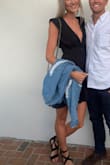 This dress is so cute! Perfect for summer date night! The cut is a little low but it was snug enough where I didn't feel worried about anything showing! - Kelly M.