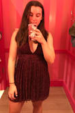 The dress was very pretty, perfect for homecoming. I got a small, but next time I would probably get a medium. The zipper kept sliding down, which was very annoying. If there wasn't a zipper I think it would've fit a little better. - Marissa V.