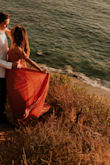 While the length was too long for me, I appreciated that the straps were adjustable so the top fit perfectly. I wore it for our engagement photos because I wanted something flowy. - Peggy P.