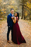 Wore this for engagement photos and LOVED it! The color is beautiful, the material is thick but still flowy. It is long (which I knew I'd have to get hemmed) but I did also hem the front as well as I felt self-conscious with how low it came down and how exposed my breasts were for photos. Once I had it hemmed it was perfect! - Anne C.