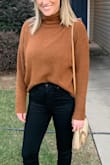 I'm so obsessed with this sweater that I wish it was socially acceptable to wear it everywhere at all times. It's slightly oversized, but that's exactly what I was looking for (order on the lower side of what you normally wear). This sweater is SO soft and comfortable. - Allicyn B.